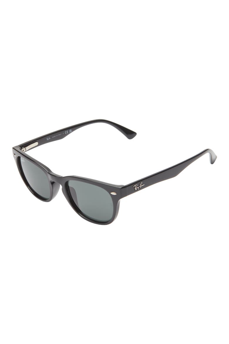 Retro Wayfarer Sunglasses, Alternate, color, BLACK