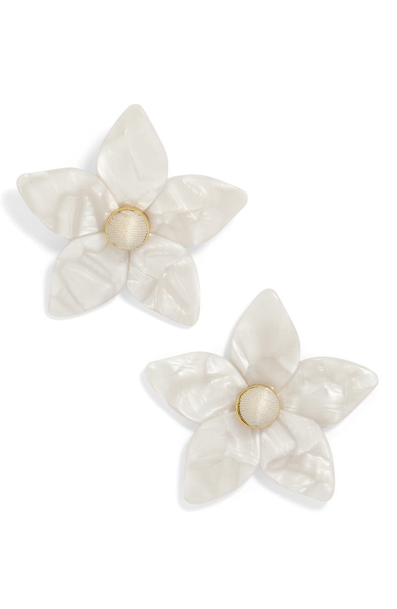 BaubleBar Amariella Acrylic Flower Stud Earrings, Alternate, color, 
