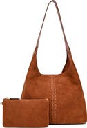 OLD TREND Hydrangea Genuine Leather Suede Classic Hobo Bag