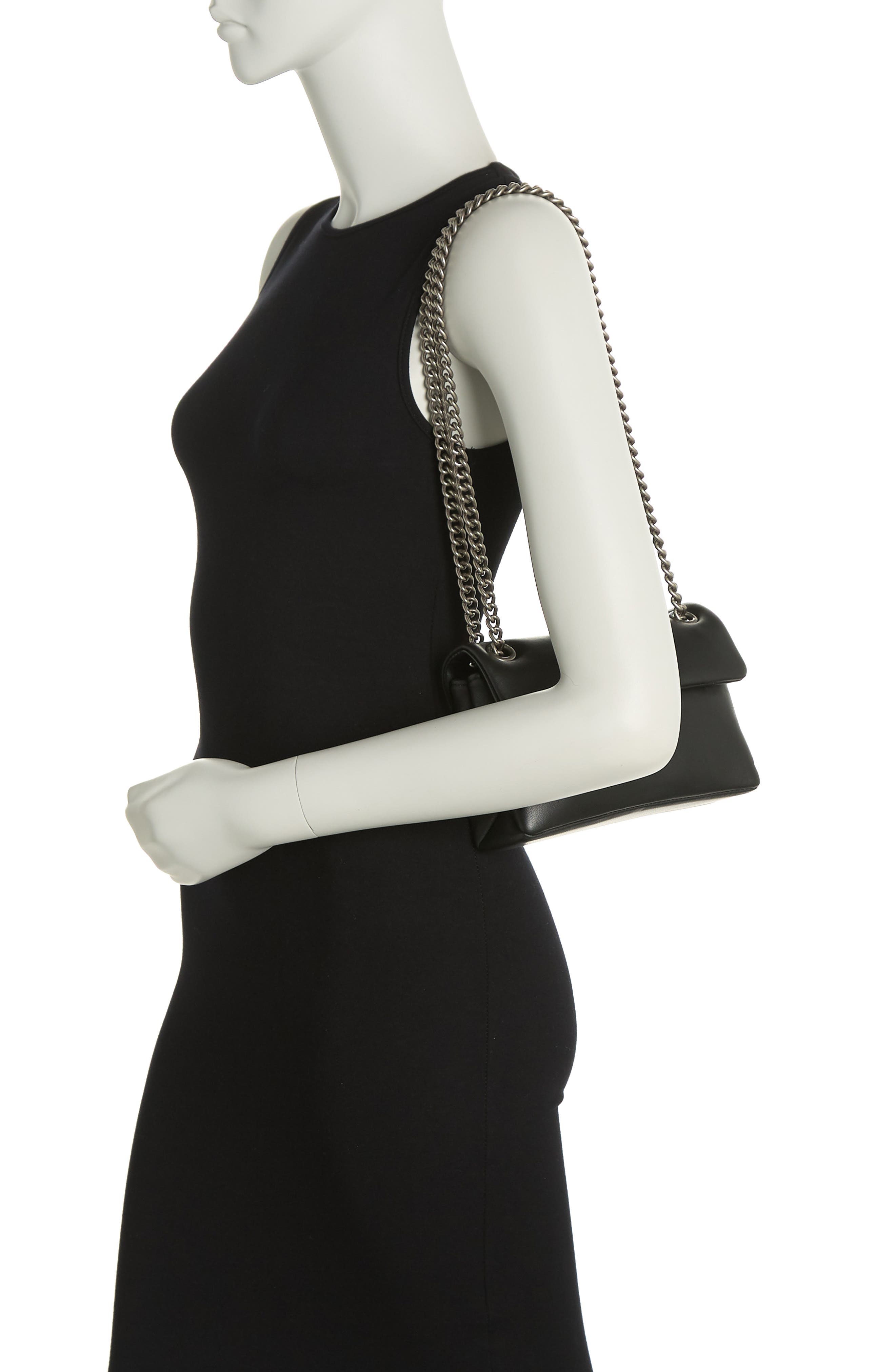 Kurt Geiger London Mini Kew Leather Shoulder Bag, Alternate, color, Black