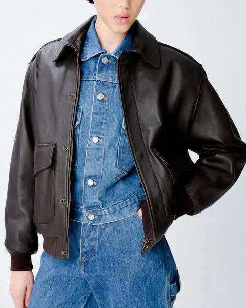 Leather Bomber Jacket