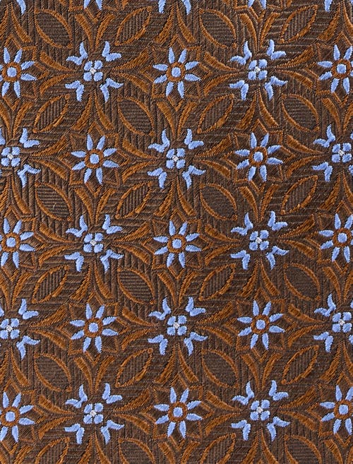 Oak Hill Premium By Dxl Oak Hill Premium Medallion Silk Tie In Brown
