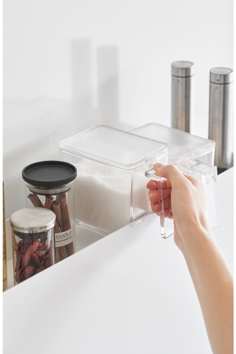 Concealable Two-Tier Spice Rack, Alternate, color, WHITE