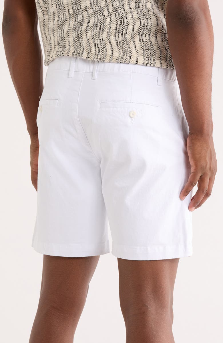 DENIM AND FLOWER Fixed Waist Shorts, Alternate, color, White