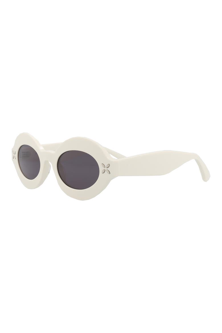 49mm Oval Sunglasses, Alternate, color, IVORY IVORY GREY