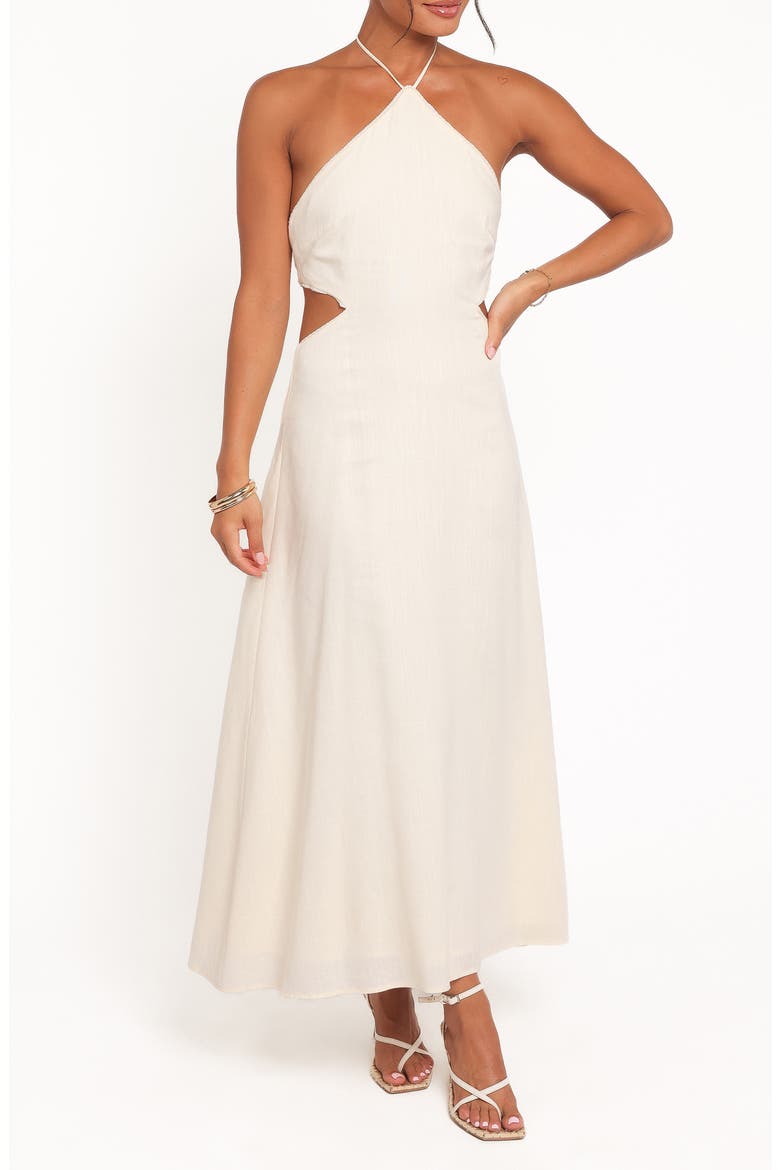 Mirielle Halter Midi Dress, Main, color, YELLOW