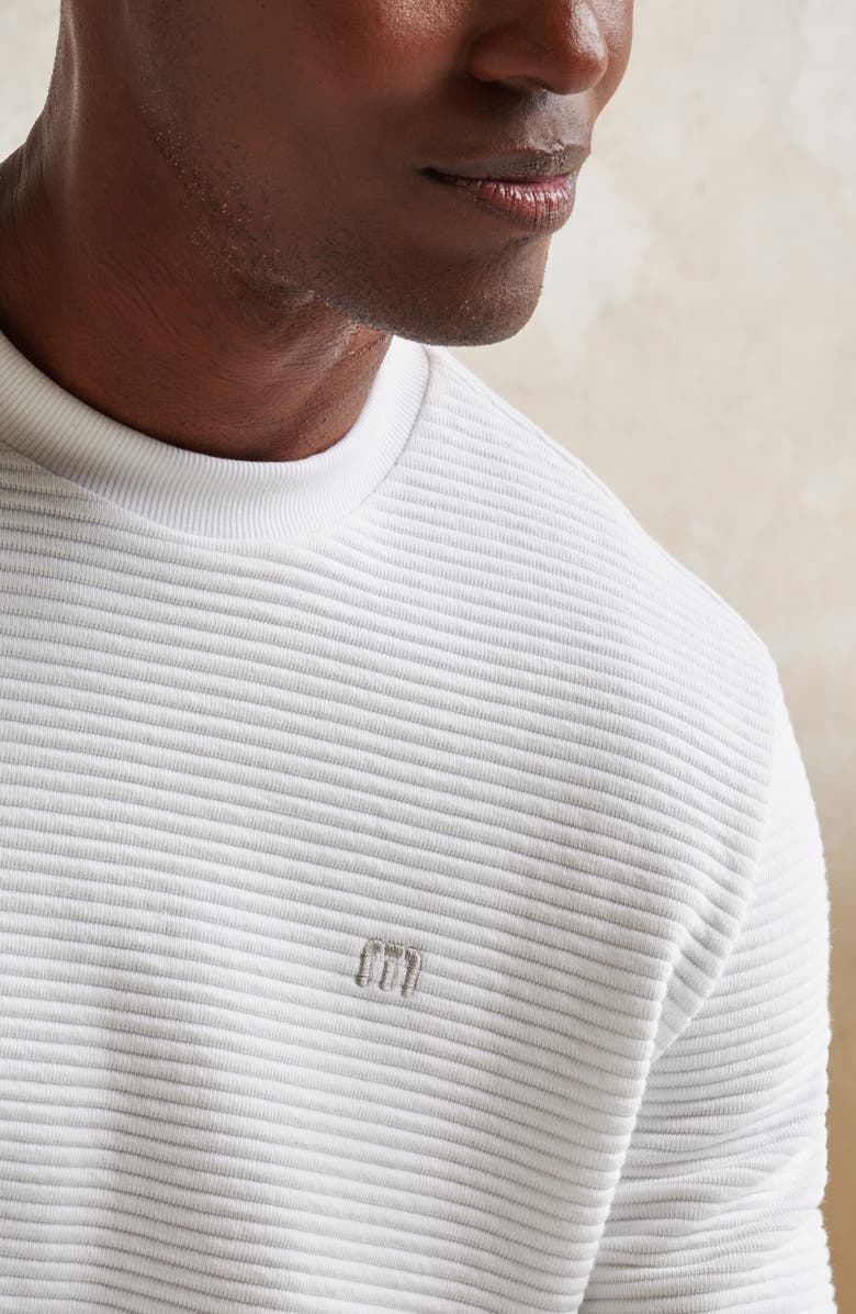 TravisMathew Thick as Thieves Rib Crewneck Sweatshirt, Alternate, color, White