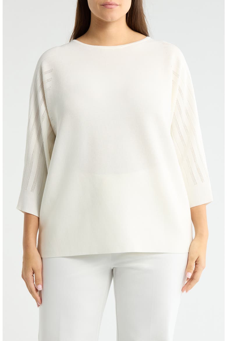 Stripe Dolman Sleeve Sweater, Main, color, VANILLA ICE
