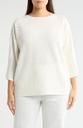 KASPER Stripe Dolman Sleeve Sweater