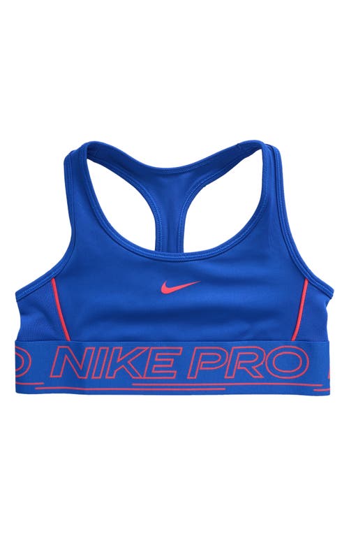 Nike Kids' Pro Swoosh Dri-FIT Sports Bra in Game Royal/Aster Pink at Nordstrom