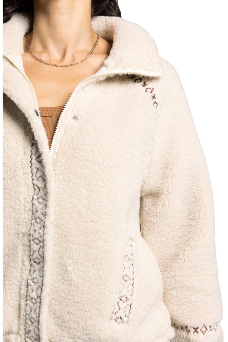 Denver Faux Shearling Jacket, Alternate, color, FRENCH OAK