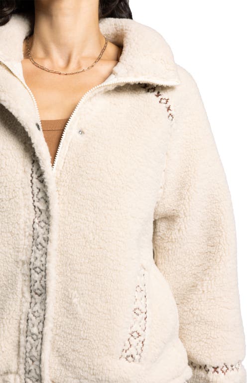 Thread & Supply Denver Faux Shearling Jacket In White