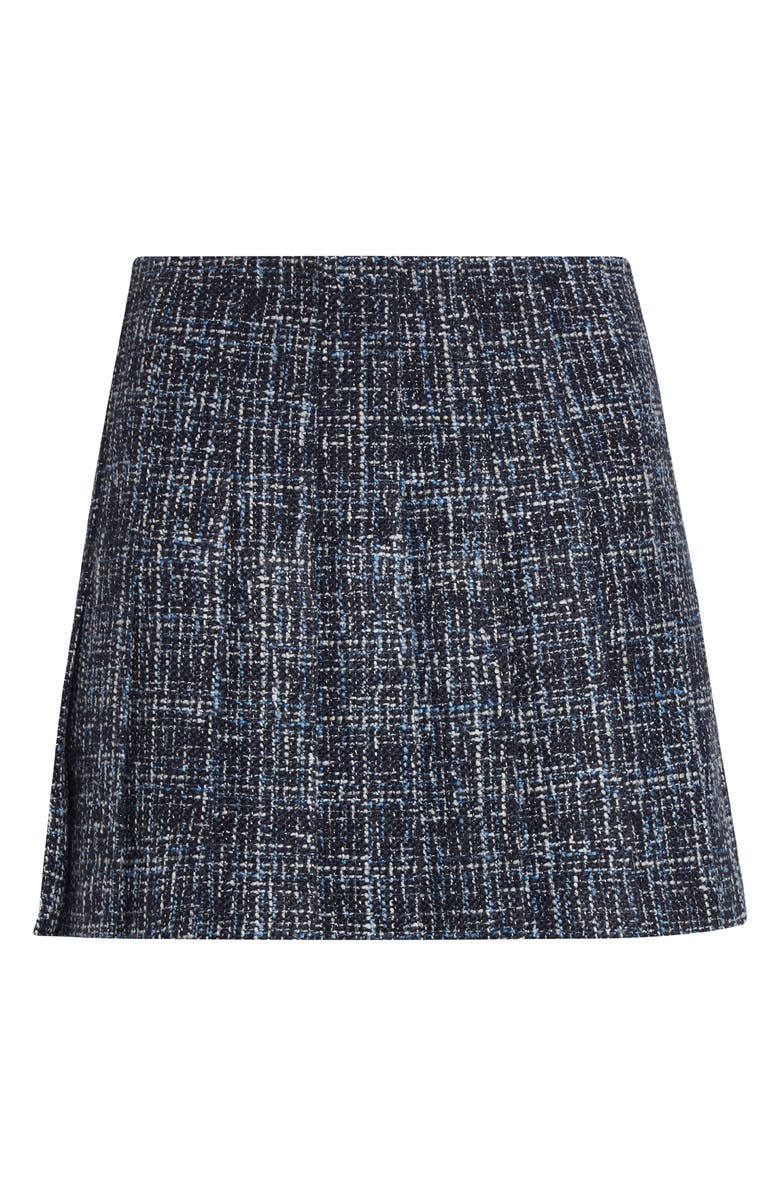 Alice + Olivia Carter Pleated Miniskirt, Alternate, color, Dark Indigo