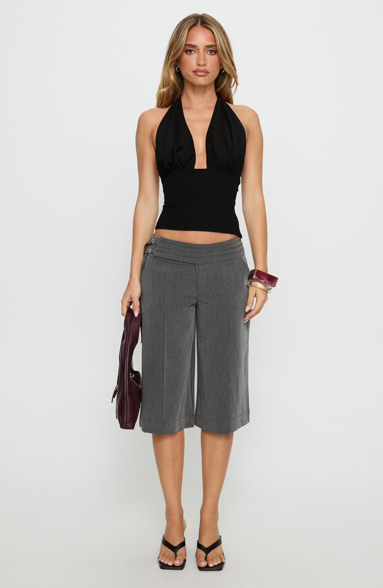 Princess Polly Korienna Crop Halter Top, Alternate, color, Black