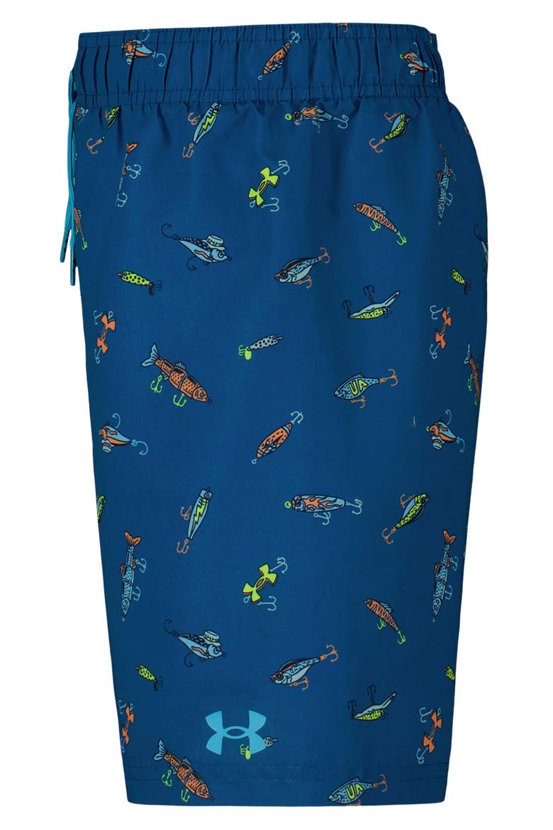 Kids' Lure Ditsy Volley Swim Trunks, Alternate, color, VARSITY BLUE