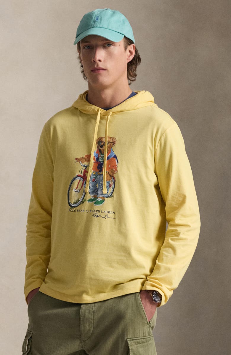 Polo Ralph Lauren Polo Bear Graphic Hoodie, Alternate, color, Corn Yellow-Summer Bear