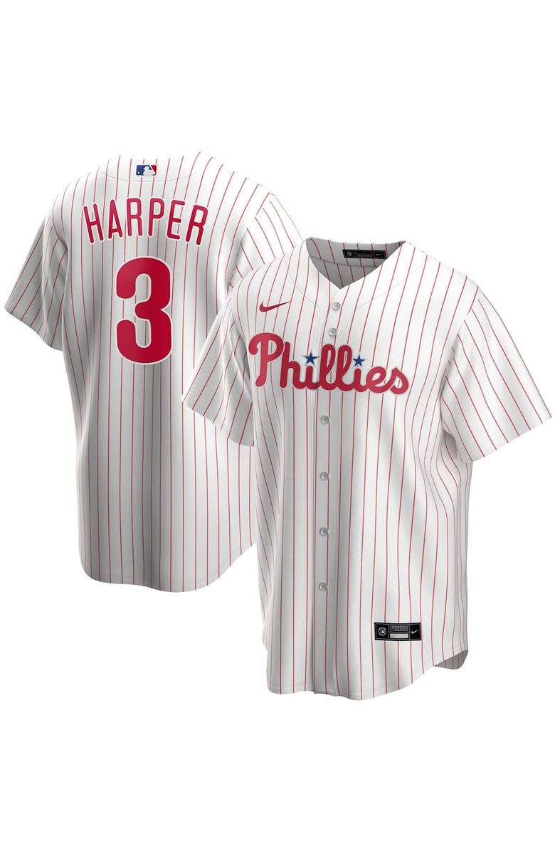 Nike Youth Nike Bryce Harper White Philadelphia Phillies Alternate Replica Player Jersey, Main, color, 