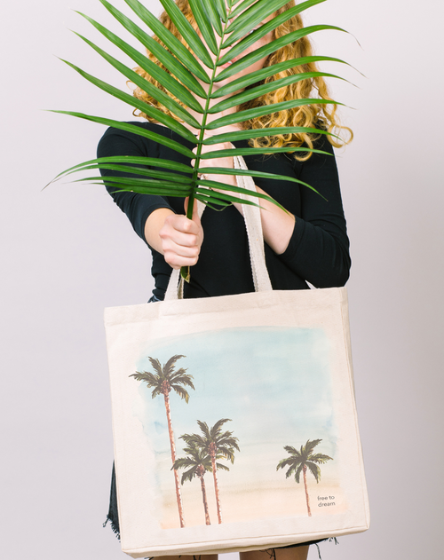 The Tote Project Free To Dream (palm Trees) | Tote In Brown