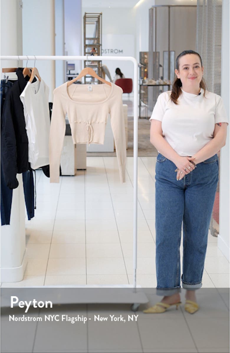 Edison Crop Scoop Neck Rib Sweater, sales video thumbnail