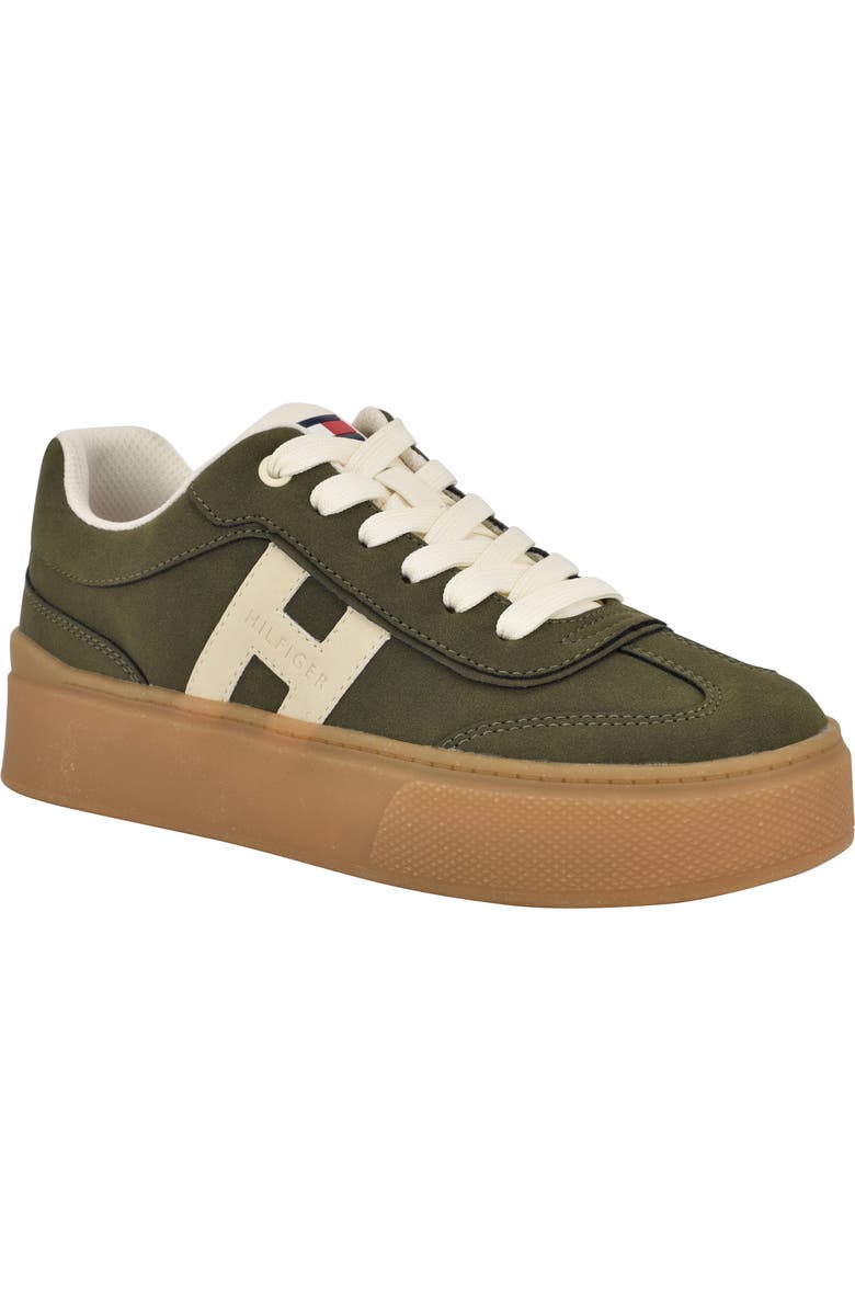 Tommy Hilfiger Celmi Sneaker, Main, color, Dark Loden/Grey/Chic Cream