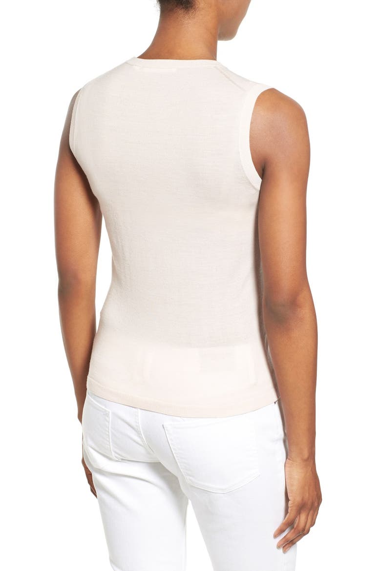 'Furana' Sleeveless Wool Shell, Alternate, color, PALE ROSE