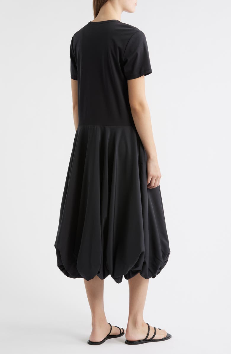 COS Mixed Media Balloon Maxi Dress, Alternate, color, Black Dark