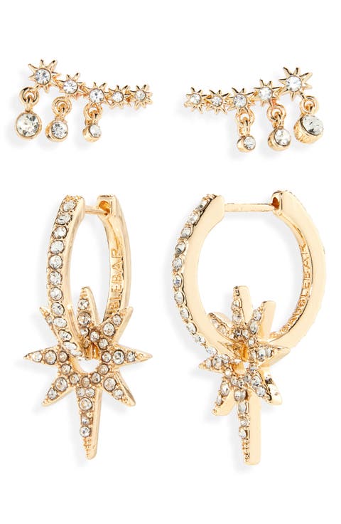 Portia Set of 2 Ear Crawlers & Hoop Earrings