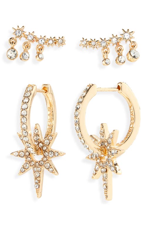 Baublebar Portia Pave Climber & Hoop Earrings, Set Of 2