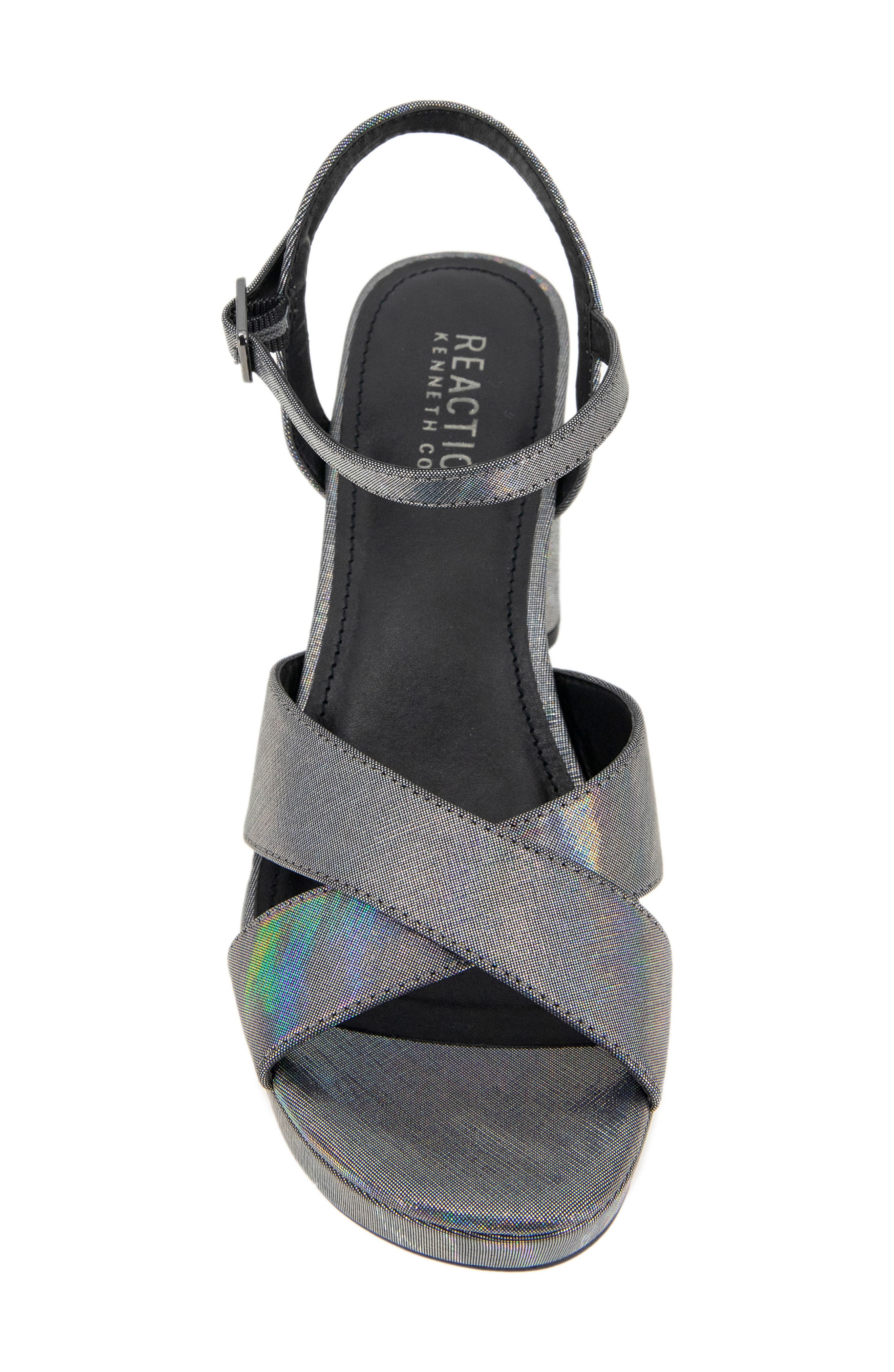 Reaction Kenneth Cole Reeva Metallic Platform Sandal, Alternate, color, Pewter
