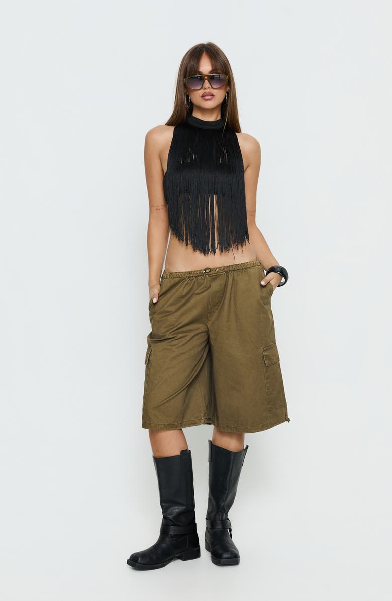 Princess Polly Zephyrine Fringe Halter Neck Bralette, Alternate, color,