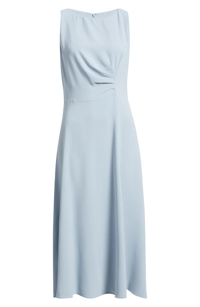 Connected Apparel Sleeveless Pleated Waist A-Line Midi Dress, Alternate, color, Powder Blue