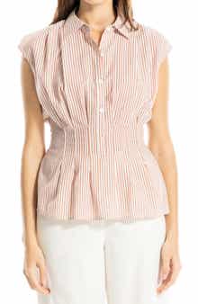 Striped Cap Sleeve Shirt
