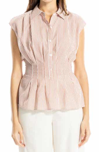 Striped Cap Sleeve Shirt