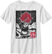 Kung Fu Panda Boy's Kung Fu Panda Bo Staff Woodcut Graphic T-Shirt
