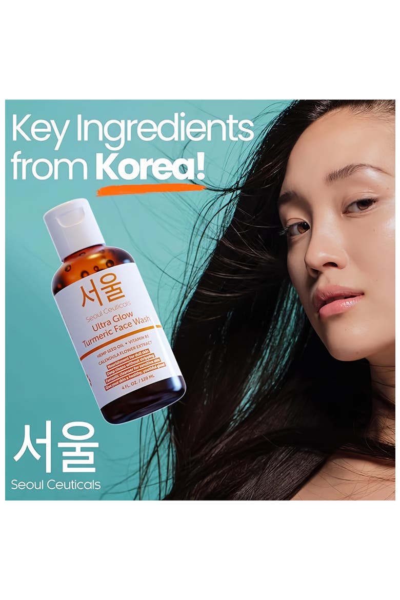 Ultra Glow Korean Turmeric Face Wash, Alternate, color, Clear