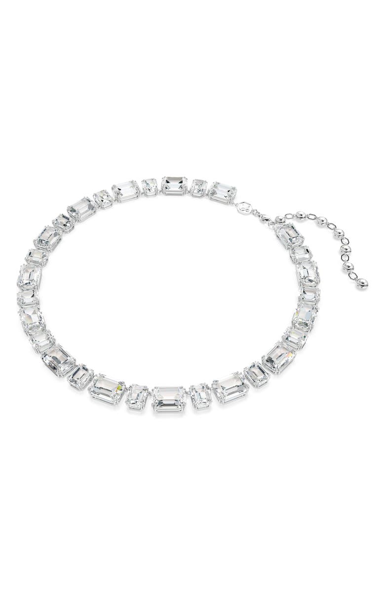 Swarovski Millennia Octagon Crystal Tennis Necklace, Alternate, color, White