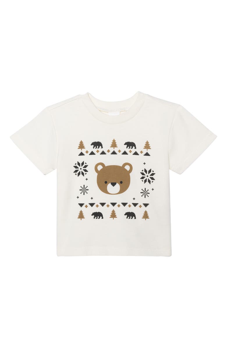 PL Baby by Petit Lem Fleece Jacket, Graphic T-Shirt & Joggers Set, Alternate, color, Fairisle