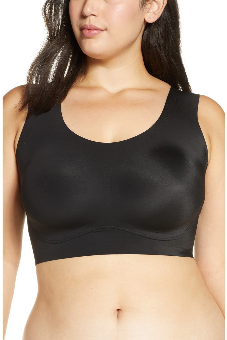 True & Co. True Body Lift + Scoop Neck Wireless Bra, Main, color, BLACK