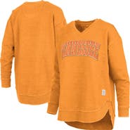 PRESSBOX Women's Pressbox Tennessee Orange Tennessee Volunteers Westin Poncho V-Neck Pullover Sweatshirt
