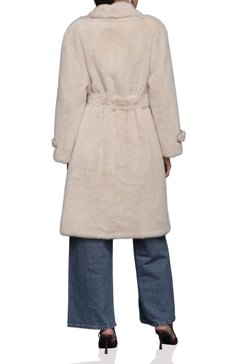 Avec Les Filles Faux Fur Belted Coat, Alternate, color, Cream
