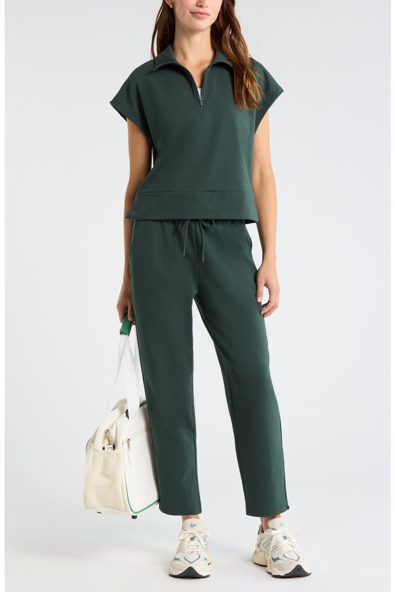 Tempo Terry Ankle Pants, Alternate, color, GREEN TIMBER