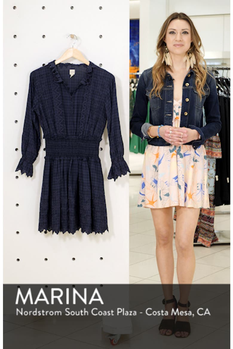 Embroidered Check Print Dress video