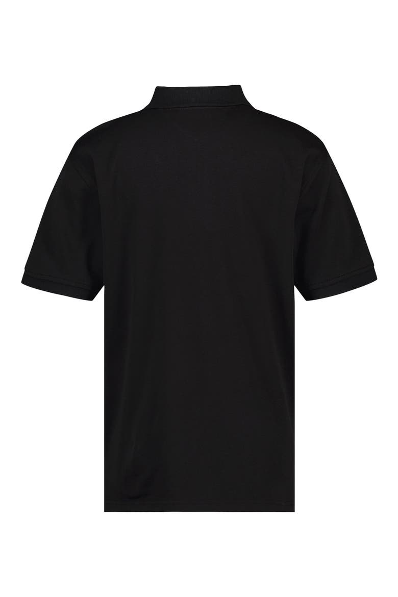 Signature Zip Short Sleeve Polo, Alternate, color, BLACK
