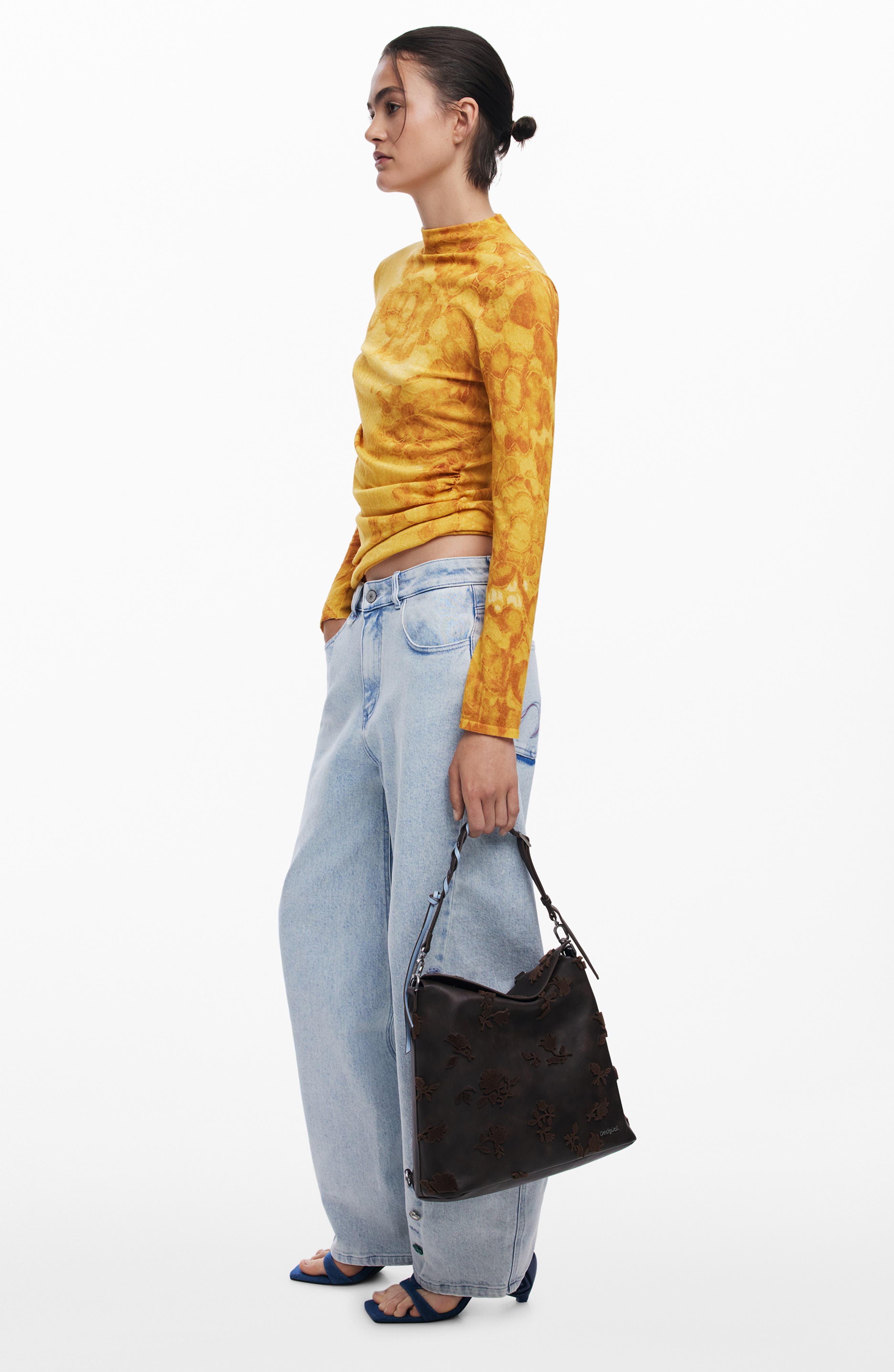 Desigual Big Faux Leather Backpack, Alternate, color, Dark Brown