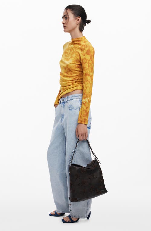 Desigual Big Faux Leather Backpack In Neutral