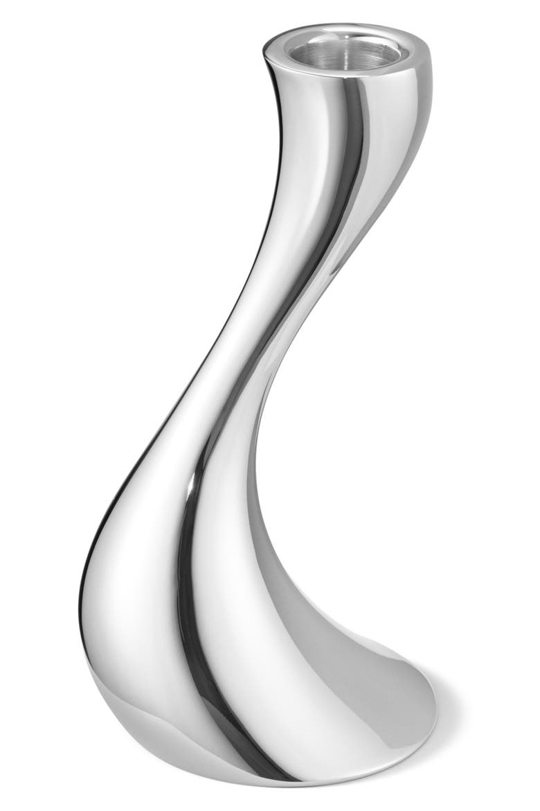 Cobra Set of 3 Candleholders, Alternate, color, SILVER