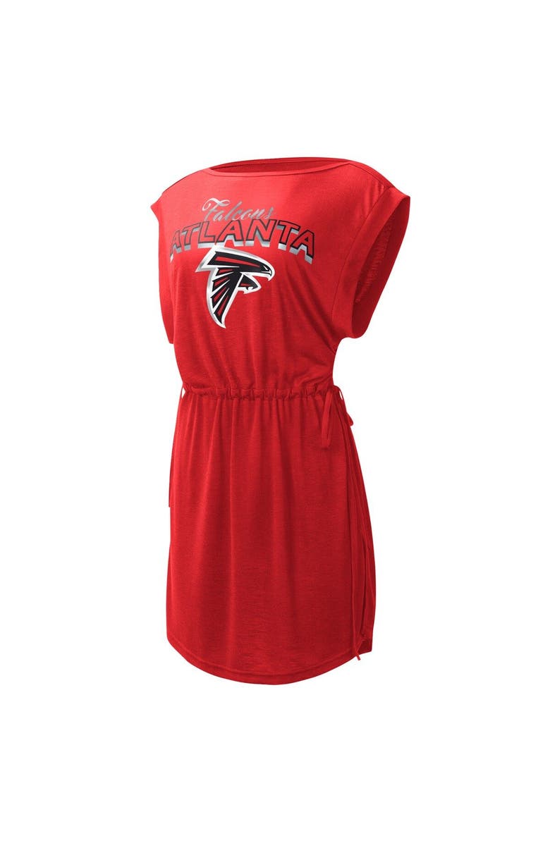 G-III 4HER BY CARL BANKS Women's G-III 4Her by Carl Banks Red Atlanta Falcons G.O.A.T. Logo Swimsuit Cover-Up, Alternate, color, 