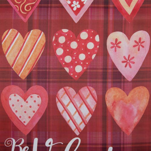 Northlight Be My Valentine Plaid And Heart Garden Flag 18" X 12.5" In Red