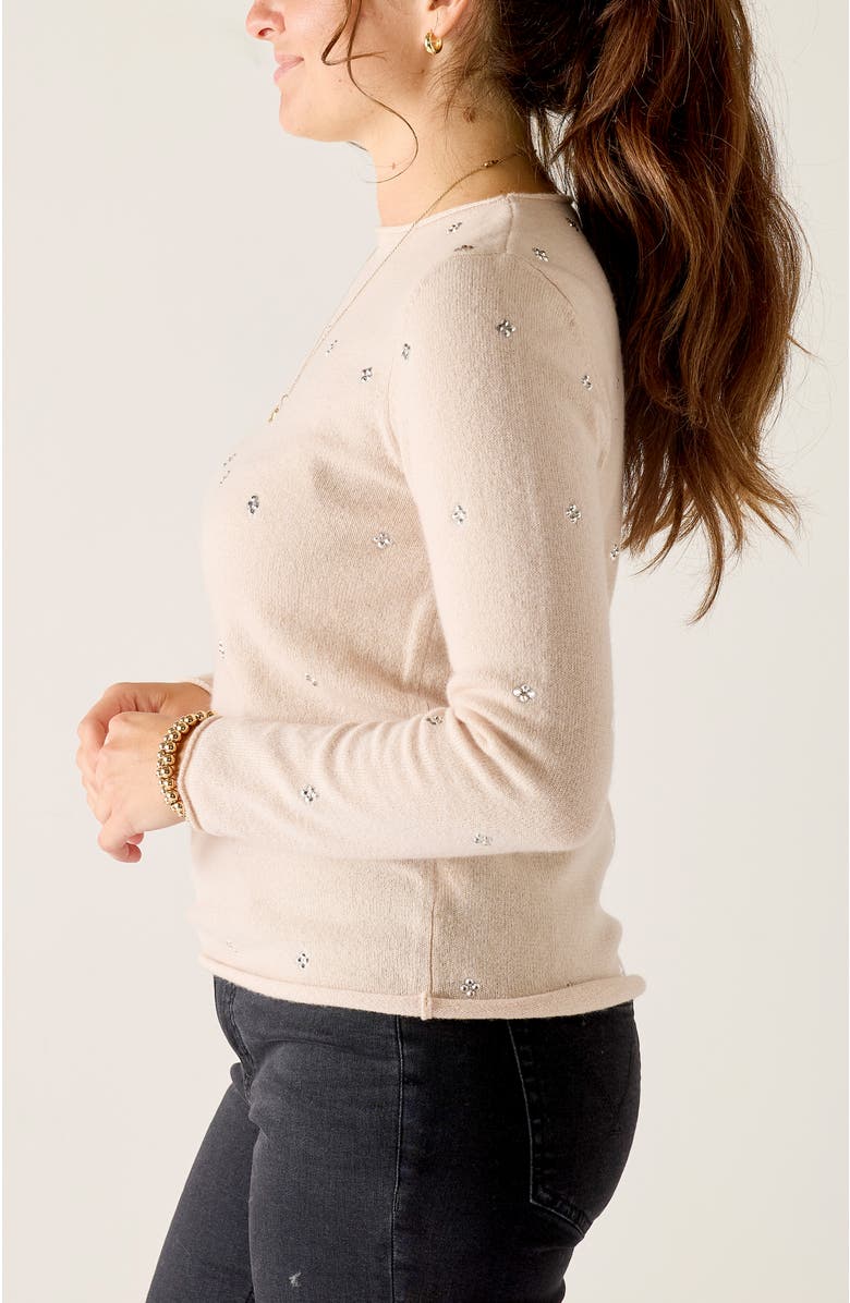 Voyageur by MERSEA Carmel Fitted Cashmere Sweater, Alternate, color, Vanilla