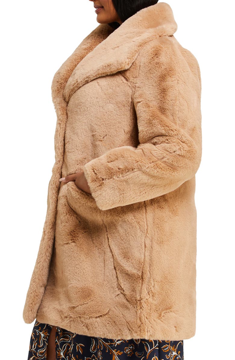 Estelle Matterhorn Faux Fur Coat, Alternate, color, 